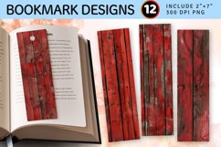 Red Wood PNG Bookmark Sublimation Design Product Image 1