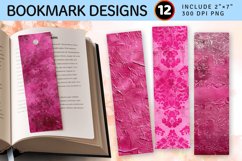 Luxury Hot Pink PNG Bookmark Sublimation Design Product Image 1