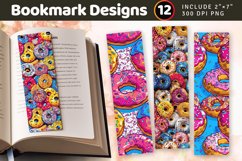 Sprinkled Donuts PNG Bookmark Sublimation Designs Product Image 1