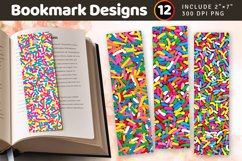 Rainbow Sprinkles PNG Bookmark Sublimation Designs Product Image 1