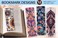 Bohemian Bliss Fabric PNG Bookmark Sublimation Designs Product Image 1
