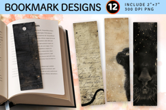 Black Cat Spells PNG Bookmark Sublimation Design Product Image 1
