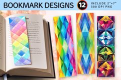 Rainbow Diamond PNG Bookmark Sublimation Designs Product Image 1
