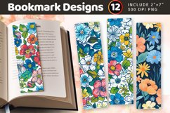 Spring Floral Garden PNG Bookmark Sublimation Designs Product Image 1