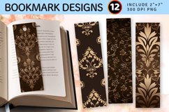 Elegant Brown PNG Bookmark Sublimation Design Product Image 1