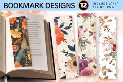 Boho Bouquet Flowers PNG Bookmark Sublimation Designs Product Image 1