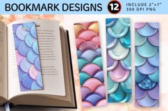 3D Mermaid Scales PNG Bookmark Sublimation Designs Product Image 1