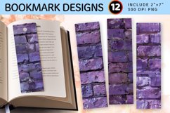 Purple Brick PNG Bookmark Sublimation Design Product Image 1