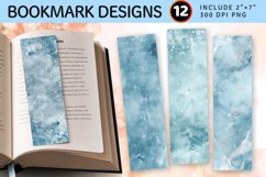 Luxury Pastel Blue PNG Bookmark Sublimation Design Product Image 1