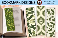 Olive Retro PNG Bookmark Sublimation Design Product Image 1
