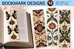 Ottoman Elegance PNG Bookmark Sublimation Design Product Image 1