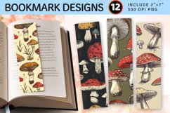 Retro Mushroom PNG Bookmark Sublimation Design Product Image 1