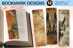 Owl Spells PNG Bookmark Sublimation Design Product Image 1