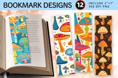 70s Groovy Mushrooms PNG Bookmark Sublimation Designs Product Image 1