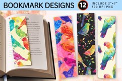 Rainbow Hued Birds PNG Bookmark Sublimation Designs Product Image 1