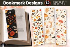 Whimsical Autumn PNG Bookmark Sublimation Designs Product Image 1
