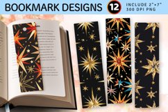 Christmas Stars PNG Bookmark Sublimation Design Product Image 1