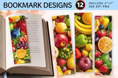 Colorful 3D Fruits PNG Bookmark Sublimation Designs Product Image 1