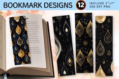 Opulent Night Teardrops PNG Bookmark Sublimation Design Product Image 1