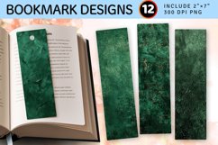 Luxury Forest Green PNG Bookmark Sublimation Design Product Image 1