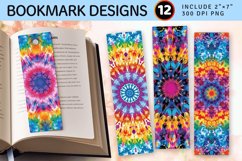Tie Dye Kaleidoscope Vibrant PNG Bookmark Sublimation Des Product Image 1