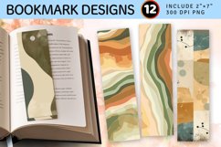 Earthy Colors PNG Bookmark Sublimation Design Product Image 1