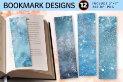 Winter Glitter PNG Bookmark Sublimation Design Product Image 1