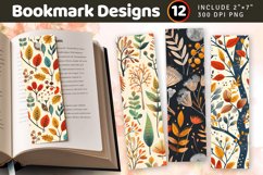 Autumn Garden PNG Bookmark Sublimation Designs Product Image 2