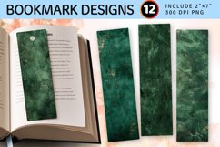 Luxury Forest Green PNG Bookmark Sublimation Design Product Image 1