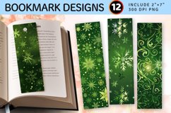 Green Christmas PNG Bookmark Sublimation Design Product Image 1