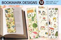 Cottage core Garden Houses PNG Bookmark Sublimation Des Product Image 1