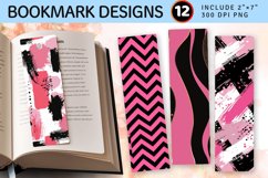 Pink and Black Fashion PNG Bookmark Sublimation Design Product Image 1
