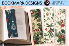 Vintage Christmas PNG Bookmark Sublimation Design Product Image 1