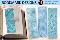 Luxury Baby Blue PNG Bookmark Sublimation Design Product Image 1