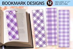Lavender Purple Gingham Plaids PNG Bookmark Sublimation Desi Product Image 1