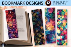 Bokeh Coloured Circles PNG Bookmark Sublimation Des Product Image 1