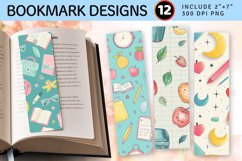 Pastel Back to School PNG Bookmark Sublimation Designs Product Image 1