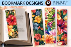 Tropical Paradise Flower PNG Bookmark Sublimation Des Product Image 1