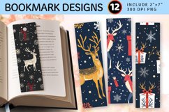 Festive Christmas PNG Bookmark Sublimation Design Product Image 1