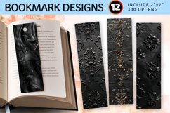 Luxury Black PNG Bookmark Sublimation Design Product Image 1