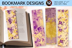 Purple Yellow PNG Bookmark Sublimation Designs Product Image 1