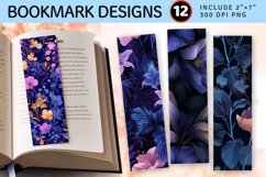 Twilight Flora PNG Bookmark Sublimation Design Product Image 1