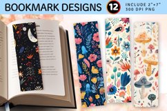Leopard Flowers PNG Bookmark Sublimation Designs Product Image 1