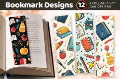 Back to School Bookmark PNG Bookmark Sublimation Designs Product Image 1