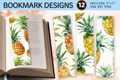 Watercolor Pineapple PNG Bookmark Sublimation Design Product Image 1