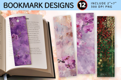 Orchid Spells PNG Bookmark Sublimation Design Product Image 1