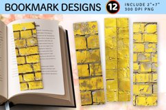 Yellow Brick PNG Bookmark Sublimation Design Product Image 1