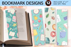 Pastel Back to School PNG Bookmark Sublimation Designs Product Image 1