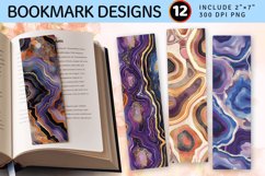 Geode &amp; Agate PNG Bookmark Sublimation Designs Product Image 1