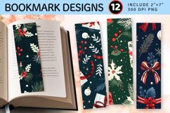 Preppy Christmas PNG Bookmark Sublimation Design Product Image 1